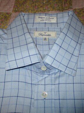 FACONNABLE Mens Plaid Check Long Sleeve Button Down 6/17L  NWOT
